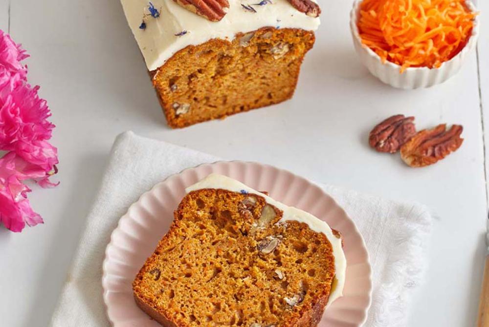 Carrot cake maison moelleux aux &eacute;pices et noix de p&eacute;can