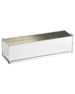 Moule à Pâté Croute long uni - fer blanc - à charnière - fond démontable - 500 x 80 x 80 mm
