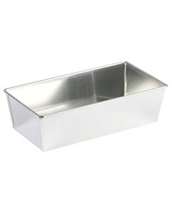 Moule &agrave; pain rectangulaire - fer blanc - 240 x 120 mm dim ext / 220 x 100 mm dim int - h70 mm