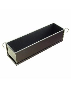 Pâté long uni - antiadhérent - à charnière - fond démontable - 400 x 80 x 80 mm