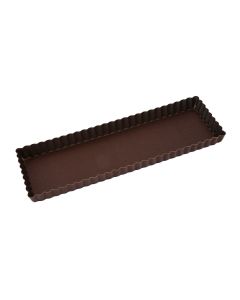 Tarte maison cannelée - Antiadhérent (sans PFAS) - fond fixe - 350x110 mm dim ext / 340x100mm dim int - h25mm