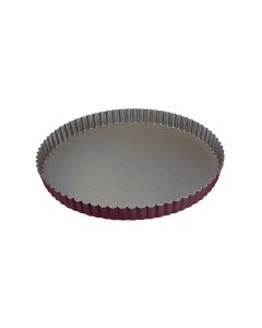 Tourtière ronde cannelée - Antiadhérent (sans PFAS) - fond fixe - Ø240/230 mm h25 mm