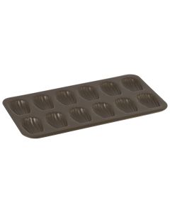 Plaque 12 madeleines - antiadhérente - 395 x 200 x 17 mm