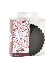 Boîte de 6 tartelettes rondes cannelées Ø120 mm - Antiadhérent (sans PFAS) - fond fixe
