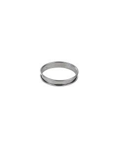 Cercle à tarte - inox - bords roulés - épaisseur 4/10ème - Ø120 mm h20 mm