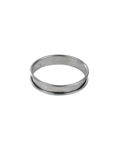 Cercle à tarte - inox - bords roulés - épaisseur 4/10ème - Ø180 mm h20 mm