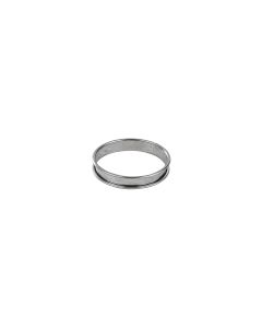 Cercle à tarte - inox - bords roulés - épaisseur 4/10ème - Ø110 mm h20 mm