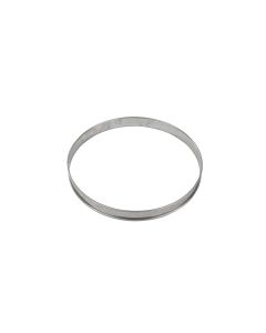 Cercle &agrave; tarte - inox - bord roul&eacute; - &eacute;paisseur 4/10&egrave;me - &Oslash;220 mm h20 mm