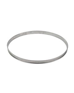 Cercle à tarte - inox - bord roulé - épaisseur 4/10ème - Ø300 mm h20 mm