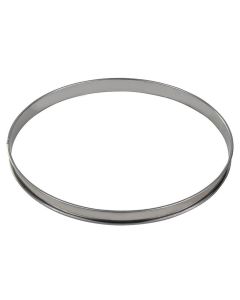 Cercle à tarte - inox - bord roulé - épaisseur 4/10ème - Ø320 mm h20 mm