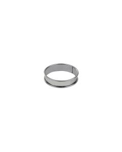 Cercle à tarte haut - inox - bords roulés - épaisseur 4/10ème - Ø100 mm h27 mm