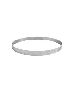 Cercle à tarte perforé - inox - épaisseur 10/10ème - Ø 100 mm h20 mm