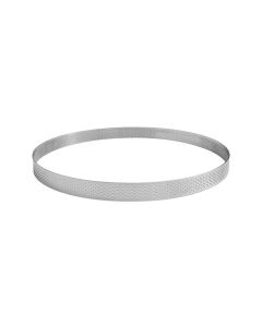 Cercle à tarte perforé - inox - épaisseur 10/10ème - Ø 160 mm h20 mm