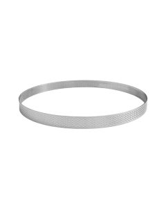 Cercle à tarte perforé - inox - épaisseur 10/10ème - Ø 180 mm h20 mm