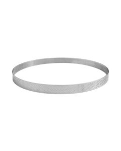 Cercle à tarte perforé - inox - épaisseur 10/10ème - Ø 200 mm h20 mm