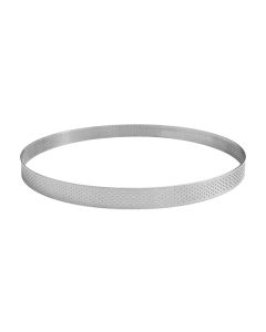 Cercle à tarte perforé - inox - épaisseur 10/10ème - Ø 240 mm h20 mm
