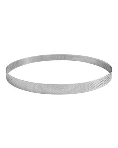 Cercle à tarte perforé - inox - épaisseur 10/10ème - Ø 280 mm h20 mm