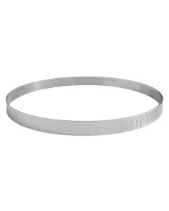 Cercle à tarte perforé - inox - épaisseur 10/10ème - Ø 300 mm h20 mm