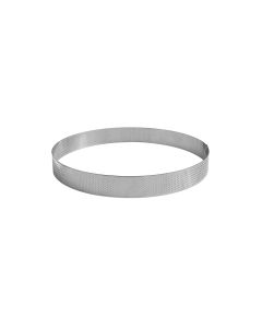 Cercle à tarte perforé - inox - épaisseur 10/10ème - Ø 80 mm h35 mm