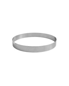 Cercle à tarte perforé - inox - épaisseur 10/10ème - Ø 100 mm h35 mm
