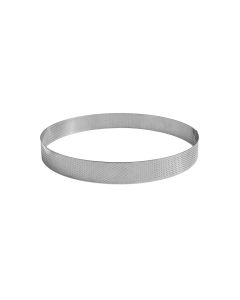 Cercle à tarte perforé - inox - épaisseur 10/10ème - Ø 110 mm h35 mm