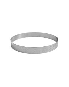 Cercle à tarte perforé - inox - épaisseur 10/10ème - Ø 140 mm h35 mm