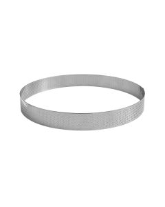 Cercle à tarte perforé - inox - épaisseur 10/10ème - Ø 180 mm h35 mm