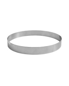 Cercle à tarte perforé - inox - épaisseur 10/10ème - Ø 200 mm h35 mm