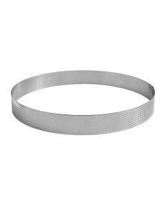 Cercle à tarte perforé - inox - épaisseur 10/10ème - Ø 240 mm h35 mm