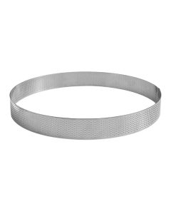 Cercle à tarte perforé - inox - épaisseur 10/10ème - Ø 260 mm h35 mm