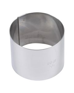 Cercle à mousse inox - épaisseur 6/10è - Ø70 mm h40 mm