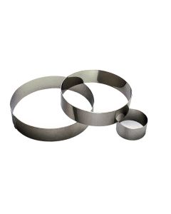 Cercle à mousse inox - épaisseur 6/10è - Ø50 mm h45 mm
