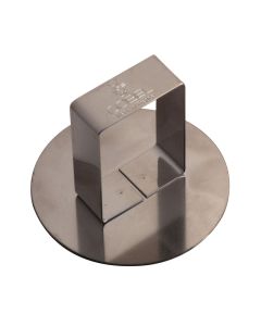 Poussoir Rond - inox - Ø88 mm h47 mm