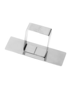 Poussoir rectangle - inox - 88 x 28 x 47 mm