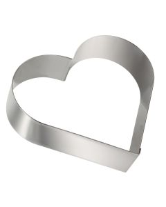 Nonnette cœur - inox - 230 x 200 x 45 mm