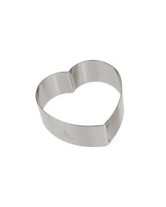 Nonnette cœur bombé - inox - 85 x 85 x 30 mm