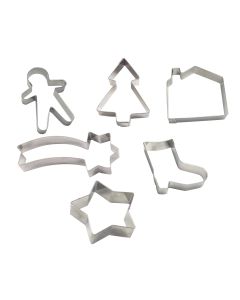 Lot de 6 petits sablés de Noël - inox