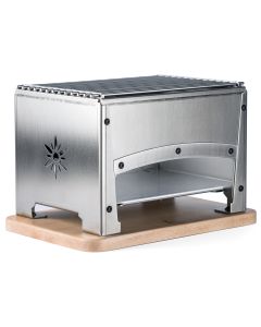 Braséro Bron Coucke Foyer 1 coté fermé pour utilisation extérieur (BBQ de table)