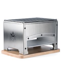 Barbecue-Braséro de table  2 cotés ouverts pour utilisation en intérieur (+ KIT reblochonade : 1 poêlon acier + spatule composite)