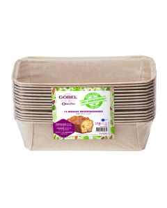 Pack de 15 moules cake 23,3 x 11 x 6,5 cm (papier professionnel biodégradable) Origine