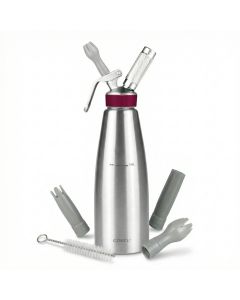 Siphon professionnel inox GOBEL - cuve inox - t&ecirc;te inox - 1L