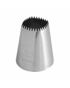 Douille géométrique cannelée carré - inox - Ø 26 mm