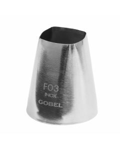 Douille géométrique lisse carré - inox - Ø 25 mm