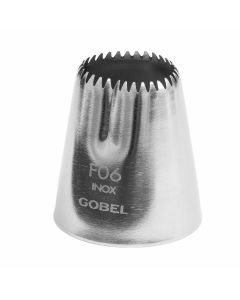Douille géométrique cannelée coeur - inox - Ø 24 mm