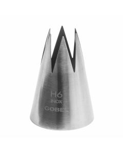 Douille cannelée - inox - 6 dents - Ø 23 mm
