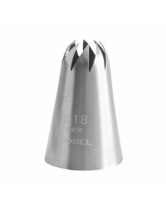 Douille rose - inox - 8 dents - Ø 18 mm