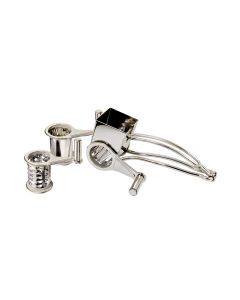 Moulin r&acirc;pe &agrave; fromage inox - 3 tambours gruy&egrave;re, rondelles & parmesan