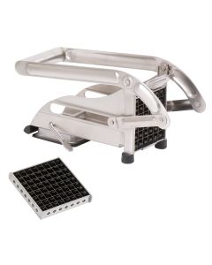 Coupe-frites m&eacute;nager inox sur ventouse - 2 couteaux