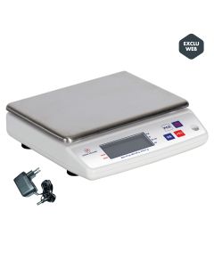 Balance électronique professionnelle - 10kg - IP53 - précision 1g - adaptateur secteur fourni - plateau amovible 22 x 16,5 cm