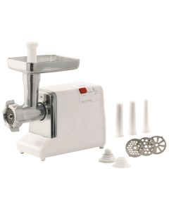 Hachoir &eacute;lectrique avec inverseur - 60 &agrave; 80 kg/h - 350 W - 3 grilles - 3 entonnoirs